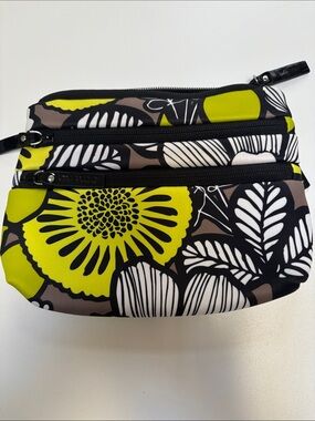 Vera Bradley Citron neoprene Triple-Zip Organizer